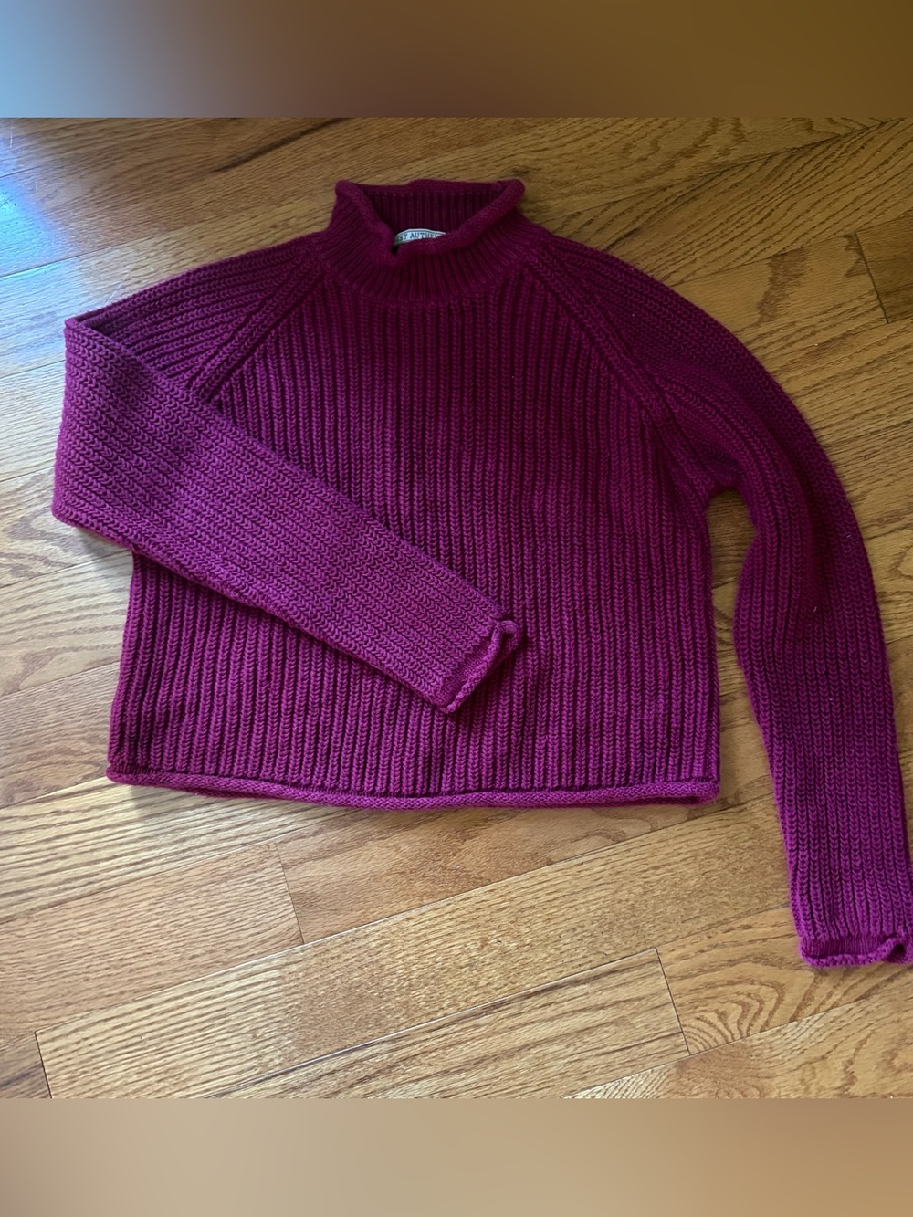 Vintage True Mark Sweater M Magenta Pink Knit Cropped 90s Y2K Soft Grunge Autumn